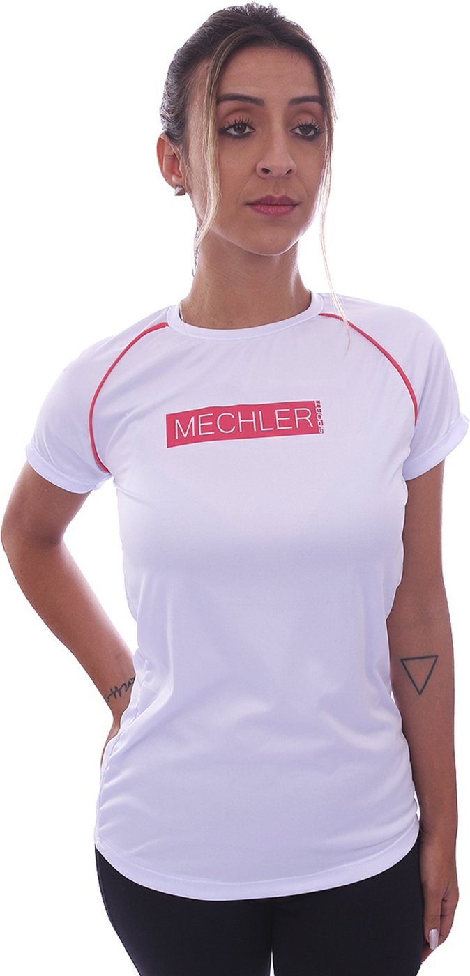 Camiseta Feminina Dryfit Raglan Manga Curta Proteção Solar UV 50 Academia Verão Adulto Esporte Mechler