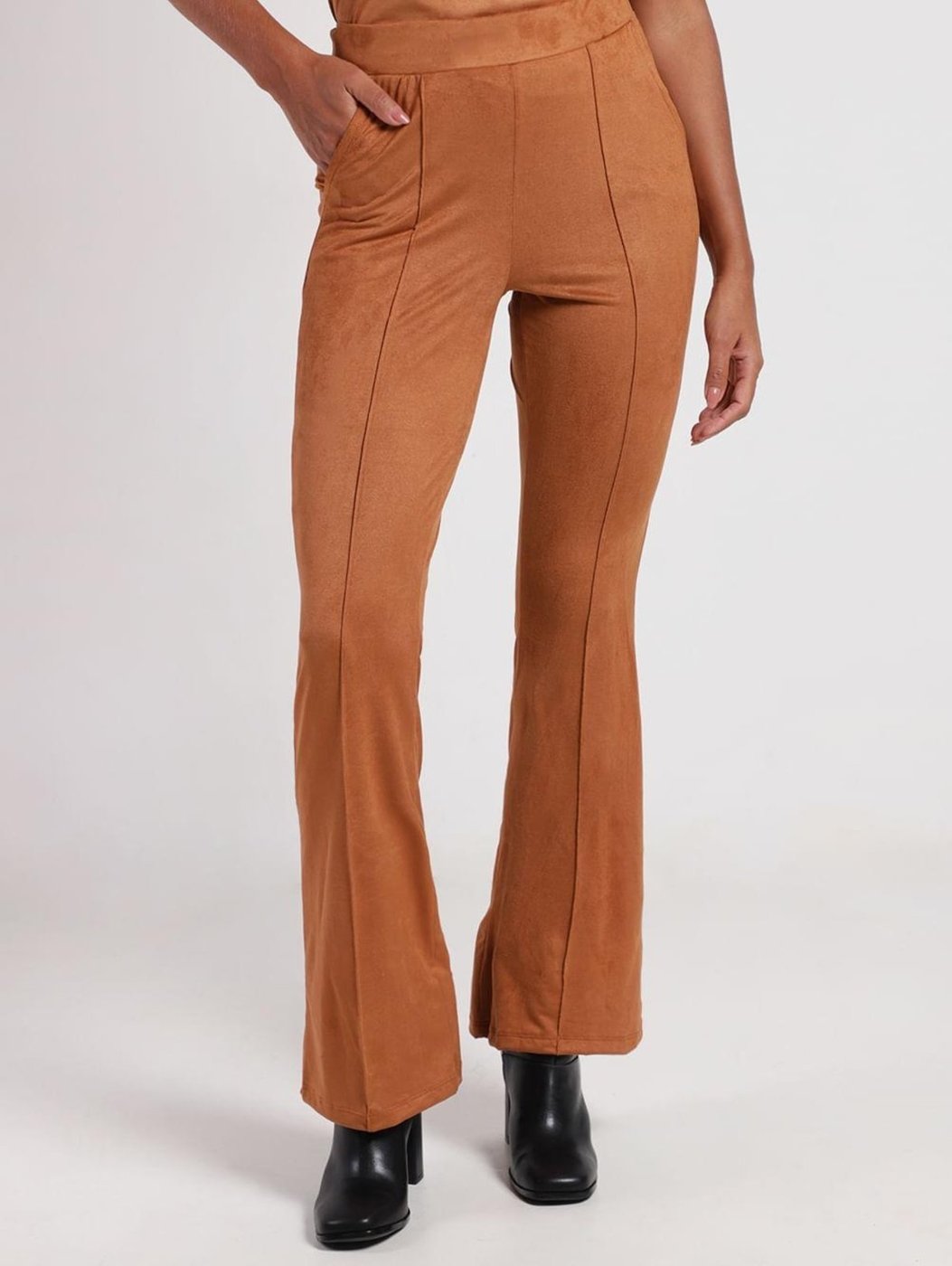 Calça Suede Flare Feminina