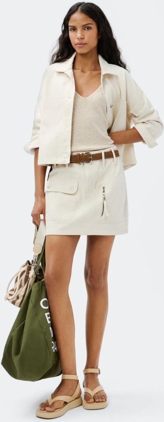 Imagem principal Saia De Sarja Cargo Estonada Hering off-white Hering off-white