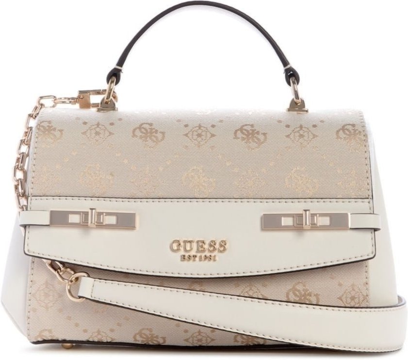 Imagem principal Bolsa Guess Melinda Logo Top Handle Flap Off White off-white white Guess off-white white