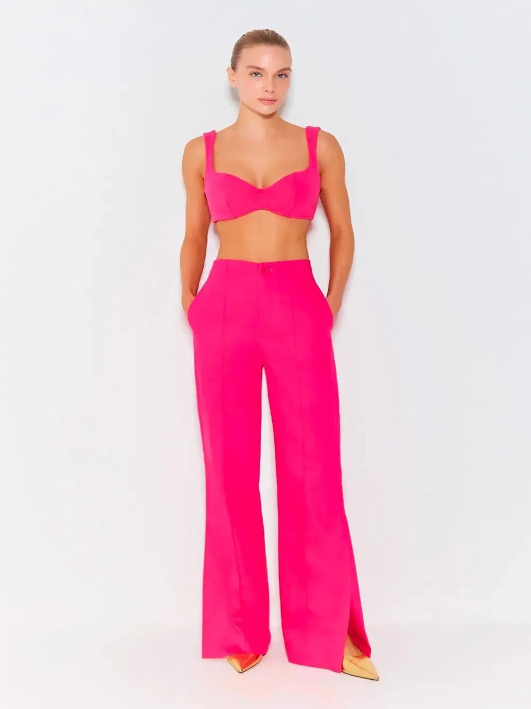 Calça Zen Reta Com Abertura Lateral