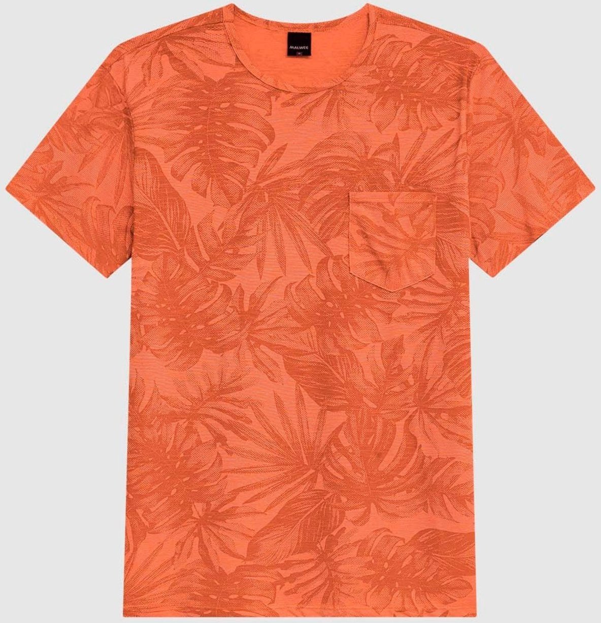 Imagem principal Camiseta Masculina Slim Estampada Bolso Frontal Em Malha Fio A Fio Malwee laranja Malwee laranja