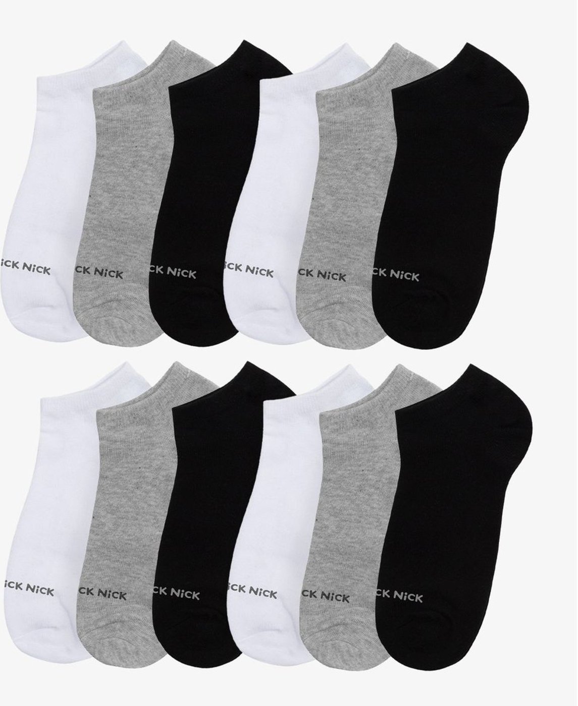 Kit 12 Pares De Meia Soquete Lisas Trick Nick Sortido
