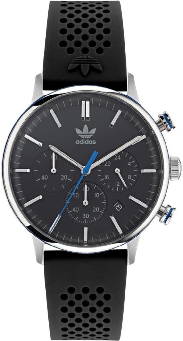 Imagem principal Relógio Unissex Adidas Cronógrafo Calendário Code One Silicone Prata preto Adidas preto