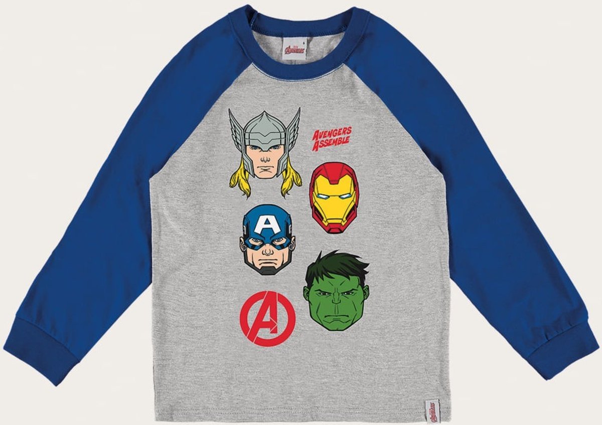 Imagem principal Infantil - Camiseta Menino Manga Raglan Avengers® Malwee Malwee Kids cinza Malwee Kids cinza