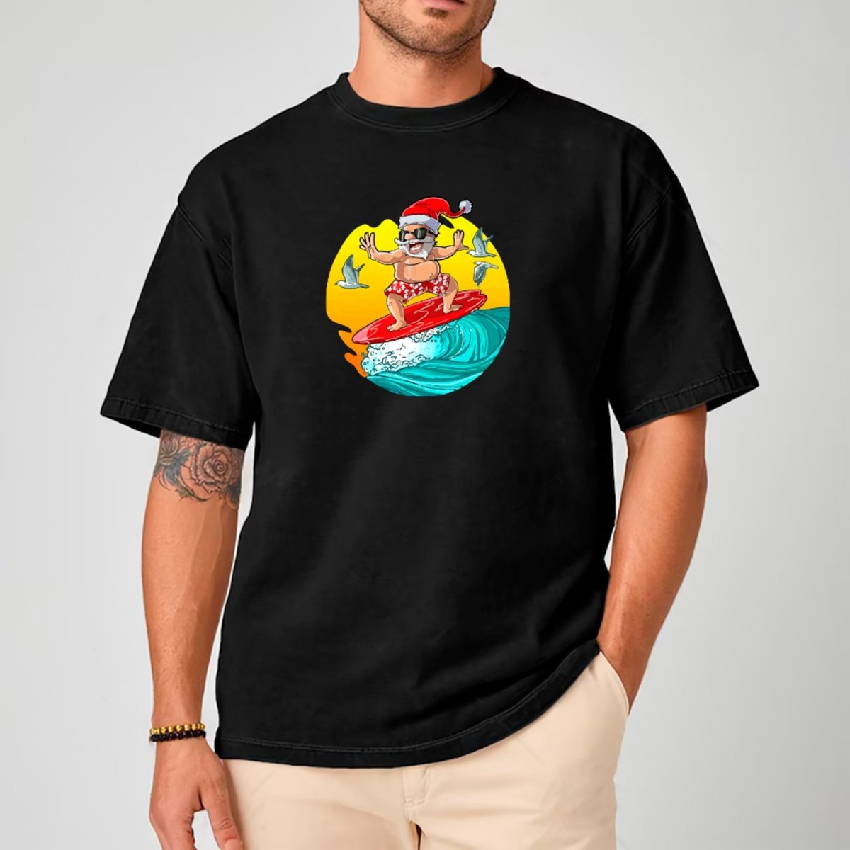 Imagem principal Camiseta Ousy Oversized Noel Surfando Natal Unissex marrom ousy marrom