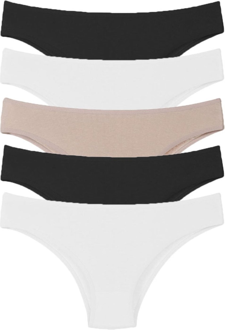 Kit Calcinhas Algodão Tanga Cor A10 5 Unidades Colorido