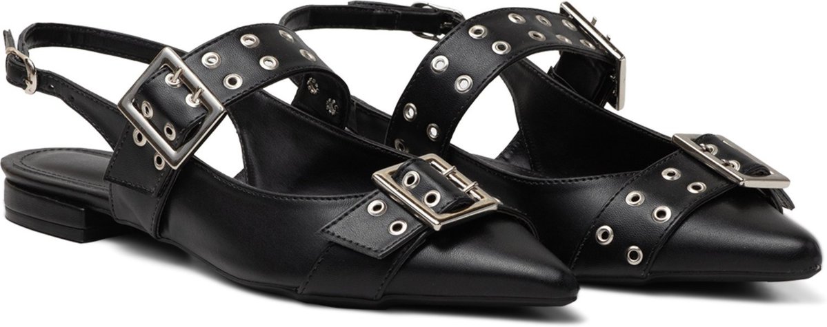 Imagem principal Sapatilha Slingback Rasteira Feminina 183010 preto preto