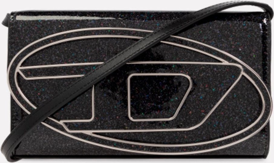 Imagem principal Bolsa Carteira Diesel DR Wallet Strap Preta Glitter preto Diesel preto
