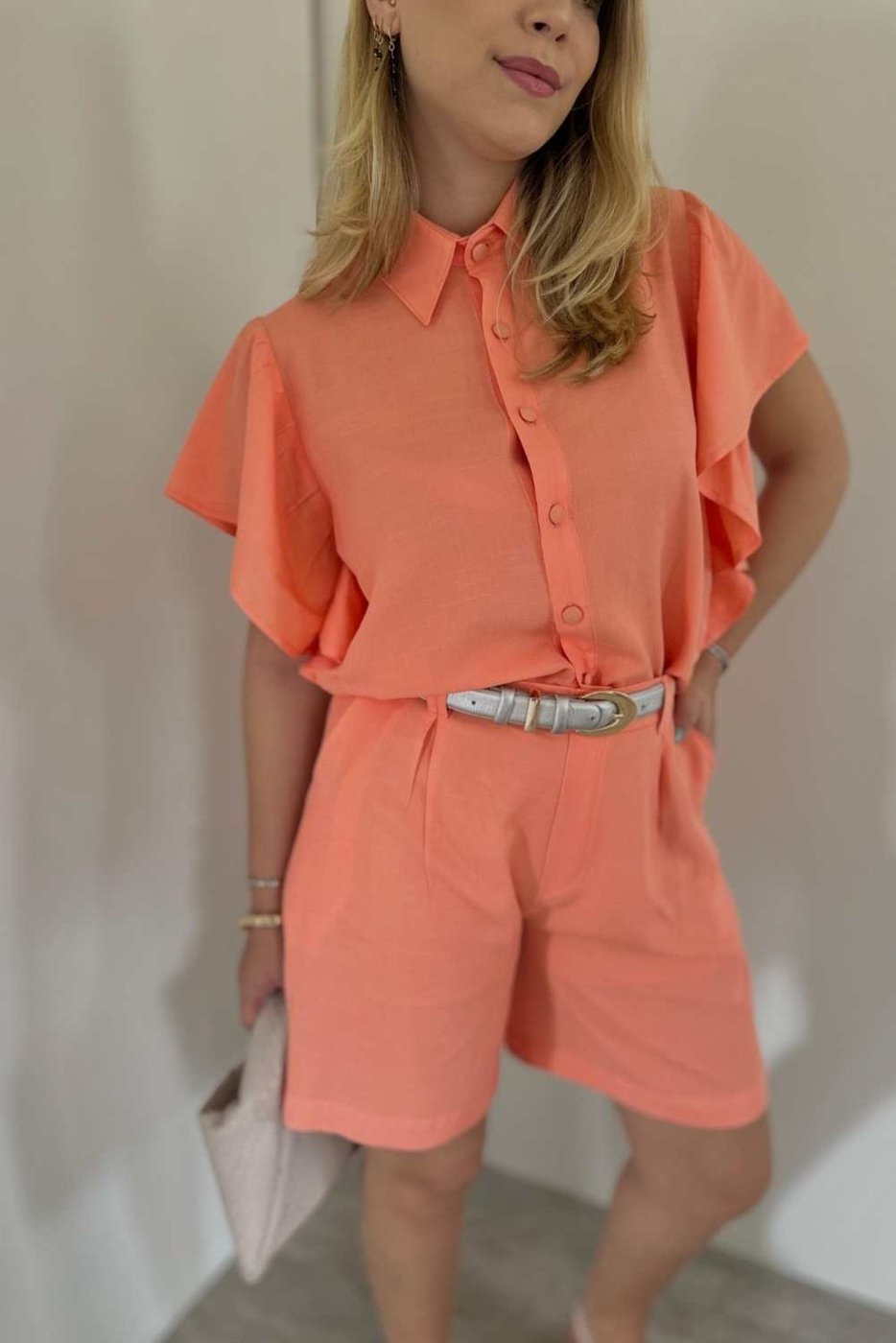 Imagem principal Camisa Vanibele Viscolinho Goiaba rosa Vanibele rosa