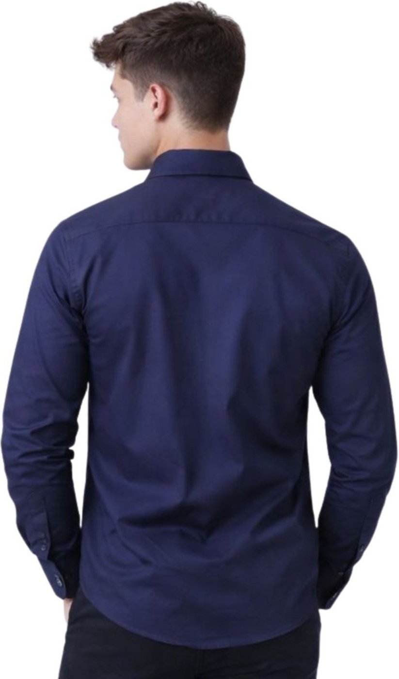 Imagem principal Camisa Social Masculina Slim Manga Longa Casual Premium Marinho Industrie azul marinho Industrie azul marinho
