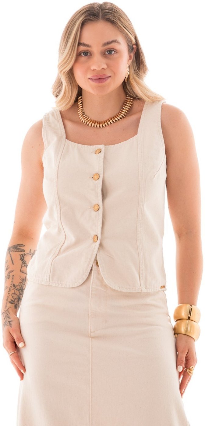 Top Jeans Feminino Arauto Natural