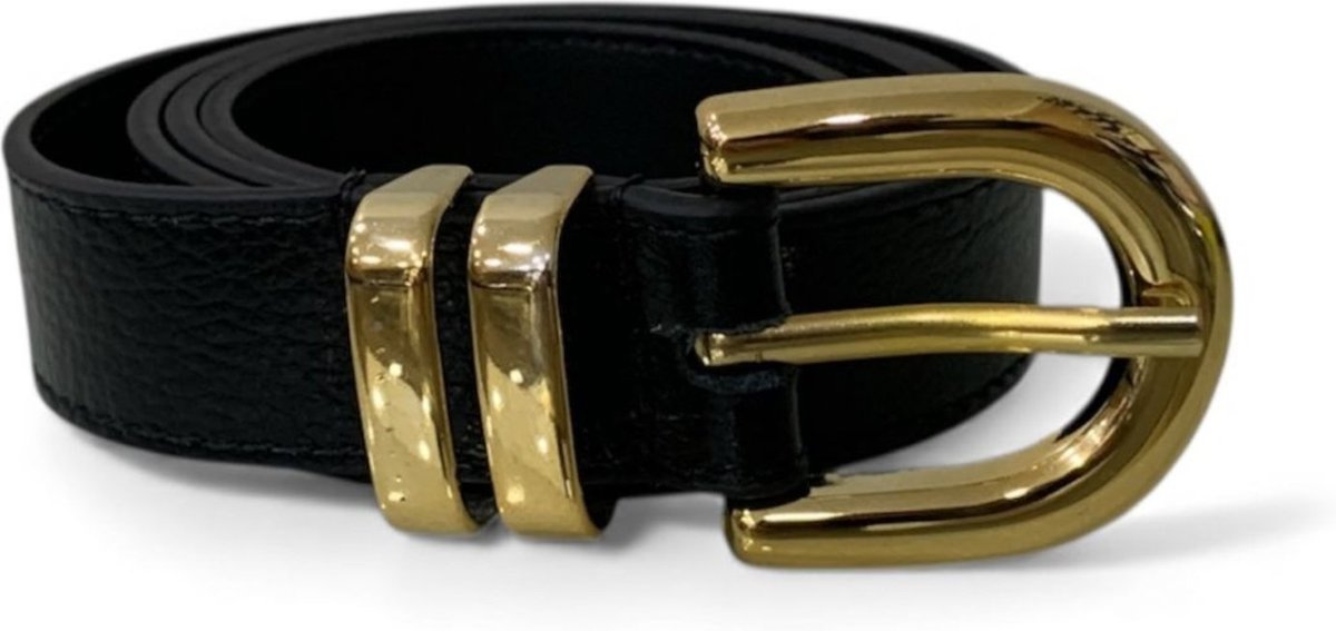 Cinto Feminino em Couro Fivela Dourada 030