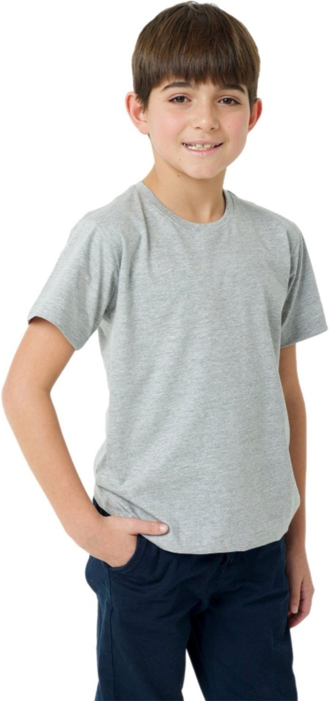 Infantil - Camiseta Pima iuseu cinza claro