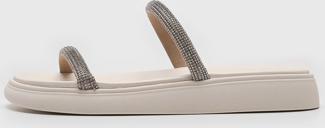 Imagem principal Rasteira Moleca Tiras Pedrarias Branca branco MOLECA branco