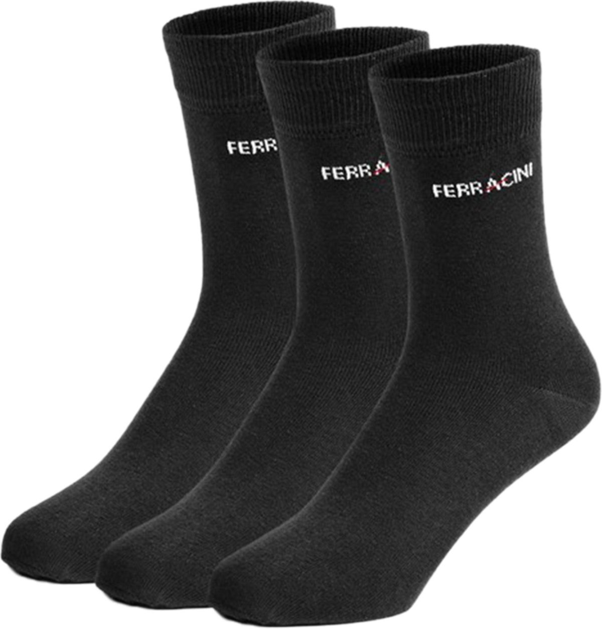 Kit 3 Meias Cano Longo Ferracini Bl Sport Algodão