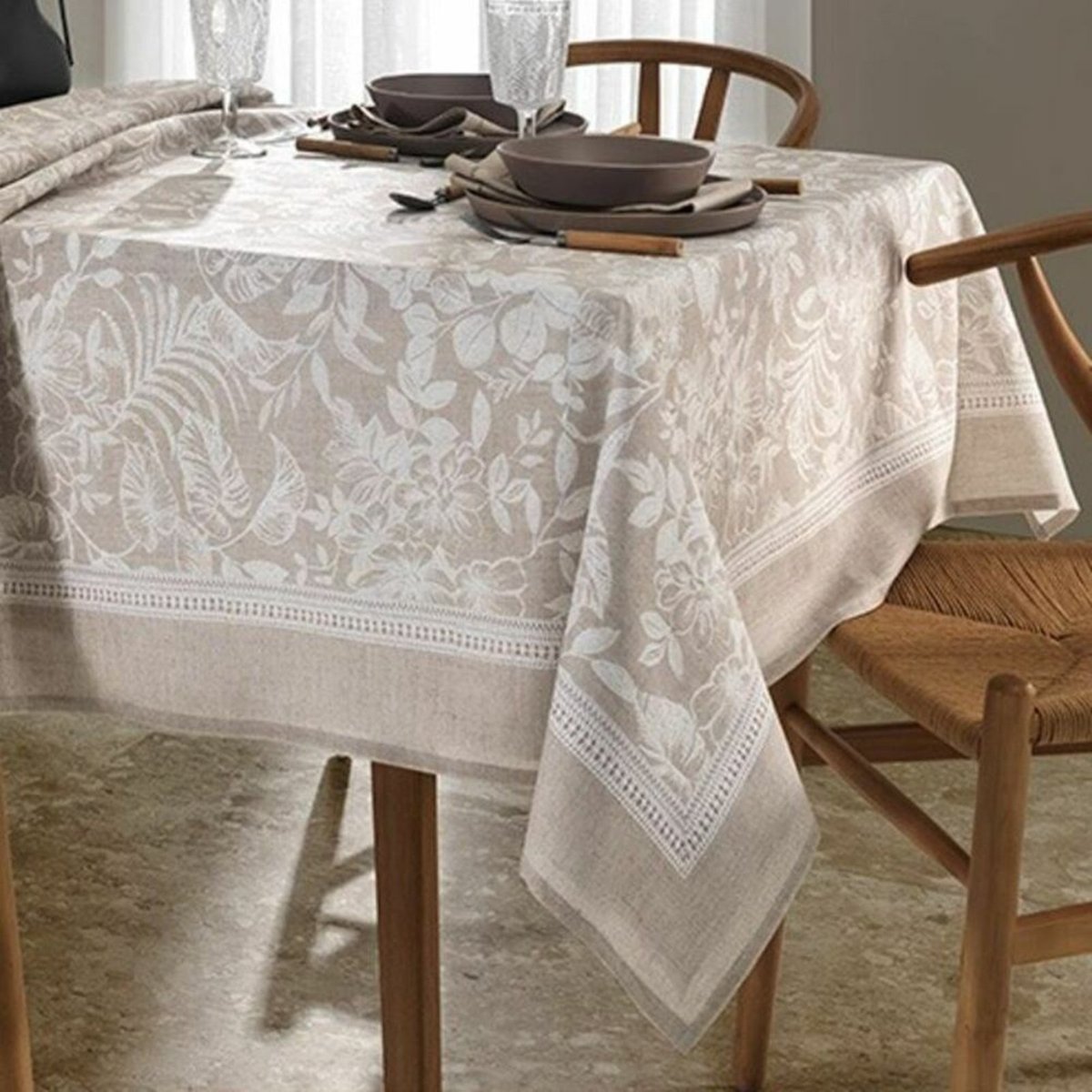 Imagem principal Toalha Mesa 6 Lugares Dohler Impermeavel Alana bege Dohler bege