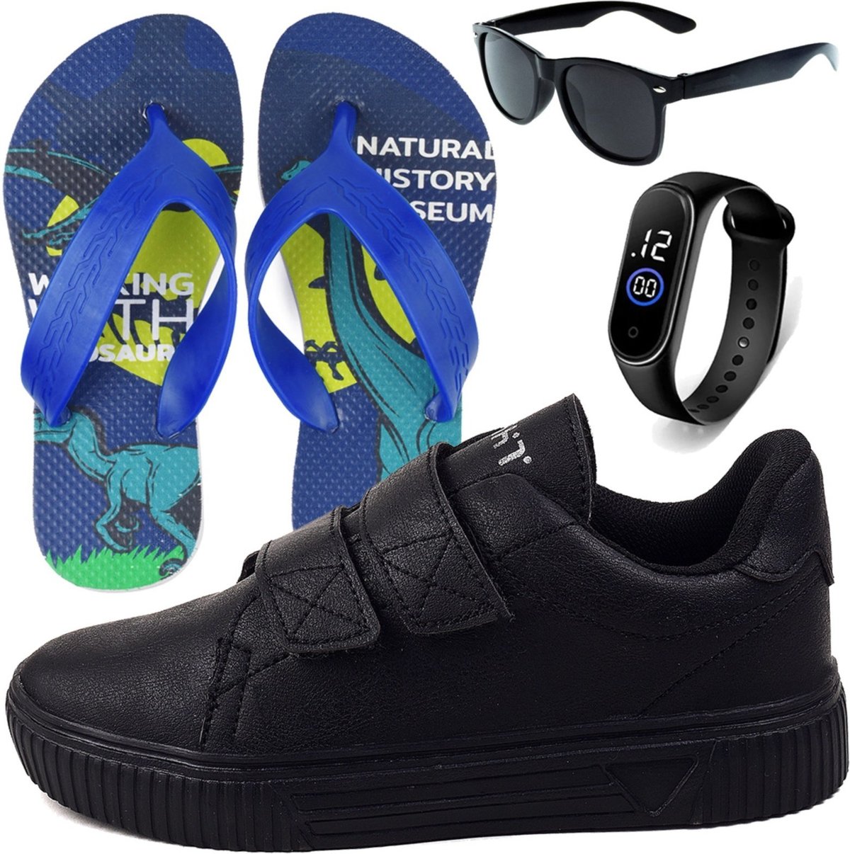 Imagem principal Infantil - Tênis Masculino Casual Sapatênis + Chinelo + Óculos e Relógio CALCADOS LGHT LIGHT branco CALCADOS LGHT LIGHT branco