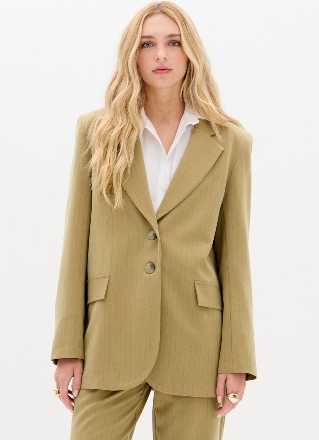 Blazer Oversized Alfaiataria Risca de Giz