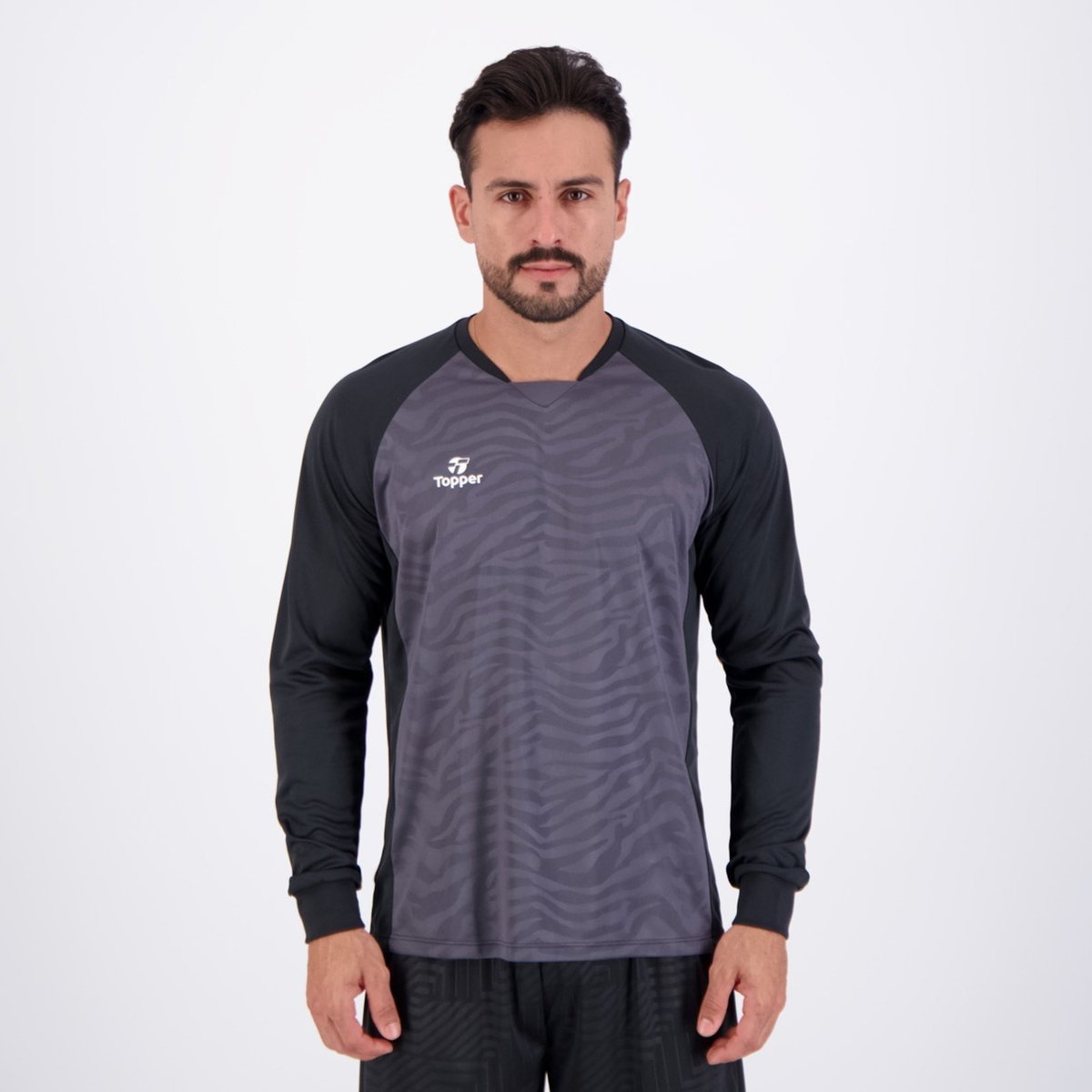 Imagem principal Camisa Topper Goleiro Classic II Manga Longa Grafite cinza Topper cinza