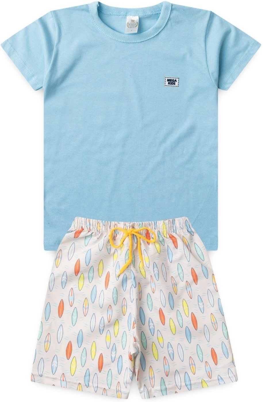 Imagem principal Infantil - Conjunto Verão Masculino Plaquinha Mega - Azul Mega Kids unico azul Mega Kids unico azul