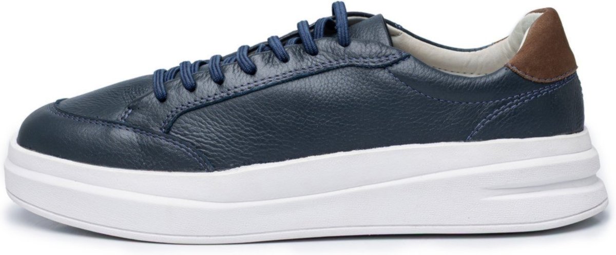 Imagem principal Tênis Sapatênis Casual Masculino Matteo Thezb Couro Legítimo Confortável Leve Moderno Versátil azul THEZB azul