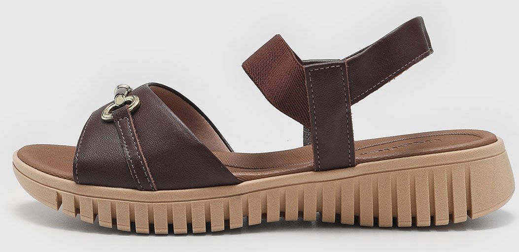 Rasteira Feminina Usaflex Fechada Detalhe Metálico