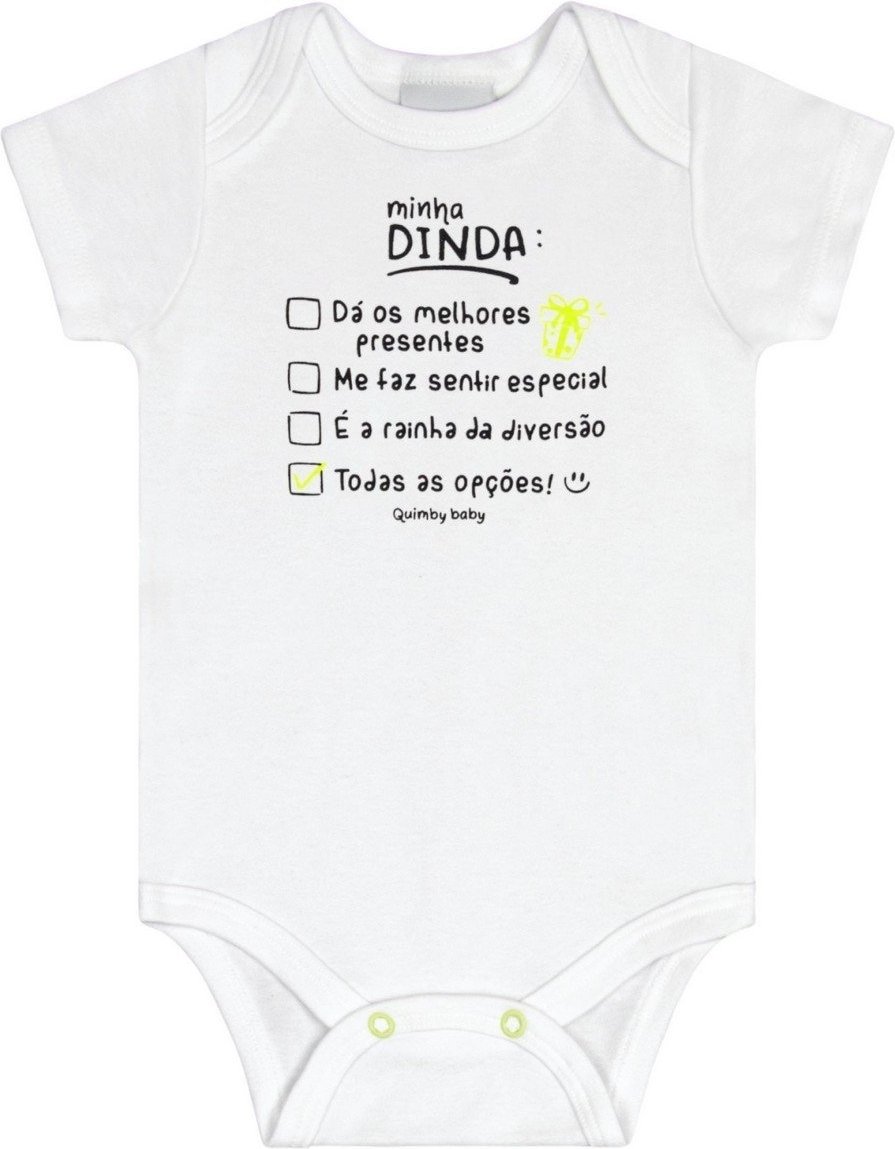 Imagem principal Infantil - Body Unissex em Suedine para Quimby branco Quimby branco