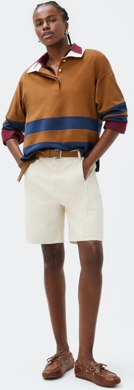 Imagem principal Bermuda Feminina Reta Em Sarja Hering marrom Hering marrom