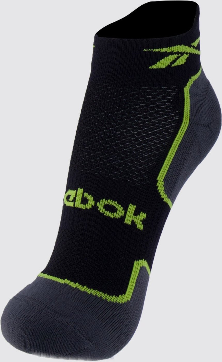 Meia Reebok Cano Invisível Performance Feminina Preta e Verde