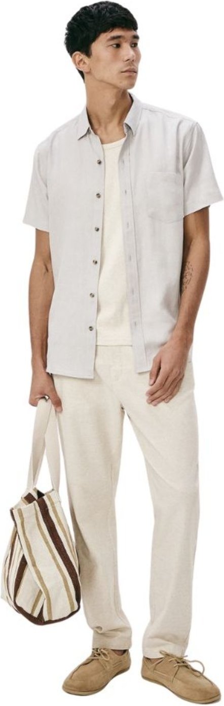 Imagem principal Calça Hering de Linho Natural Masculina Confortável Di Nuevo bege natural Di Nuevo bege natural