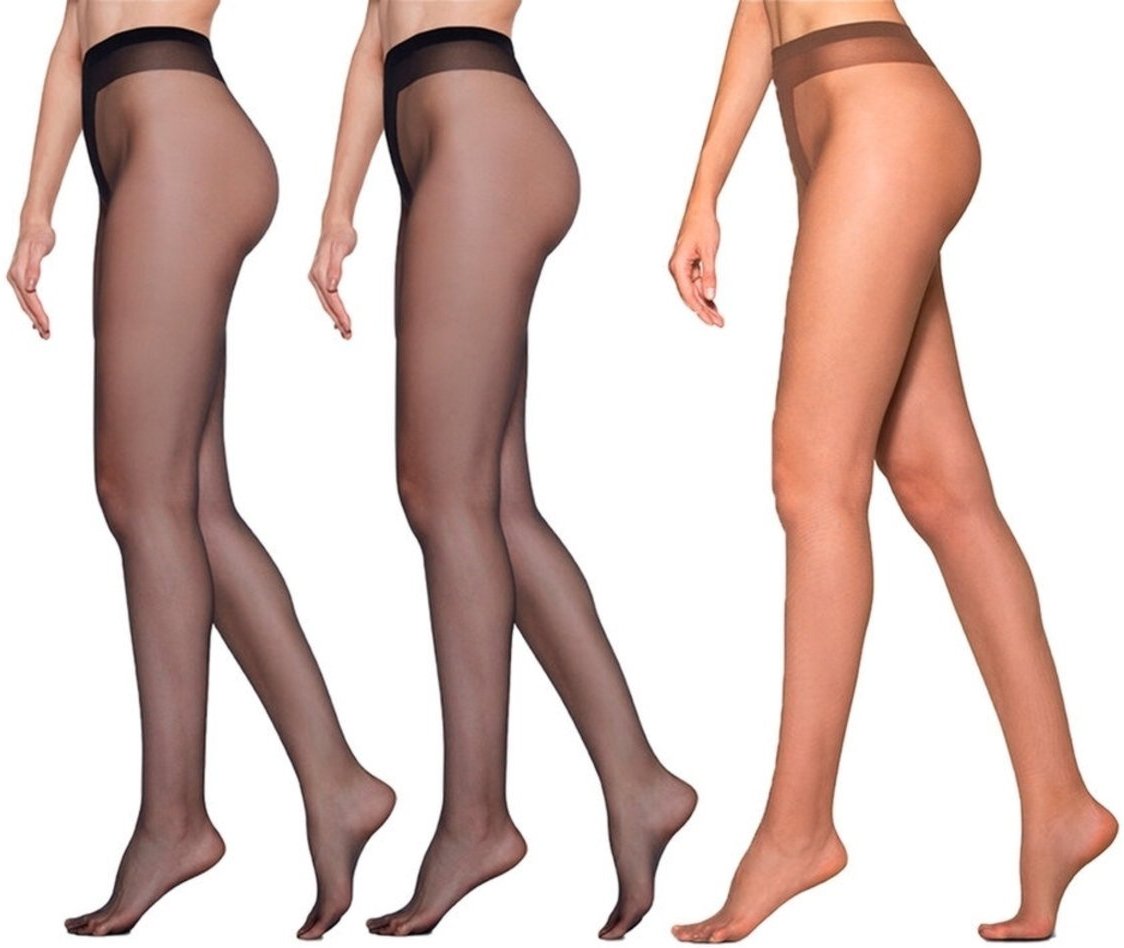 Kit com 3 Meias Calças Fio 15 Essencial Loba