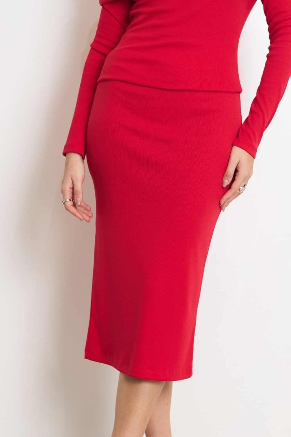 Imagem principal Saia Vanibele Midi Vermelha vermelho Vanibele vermelho