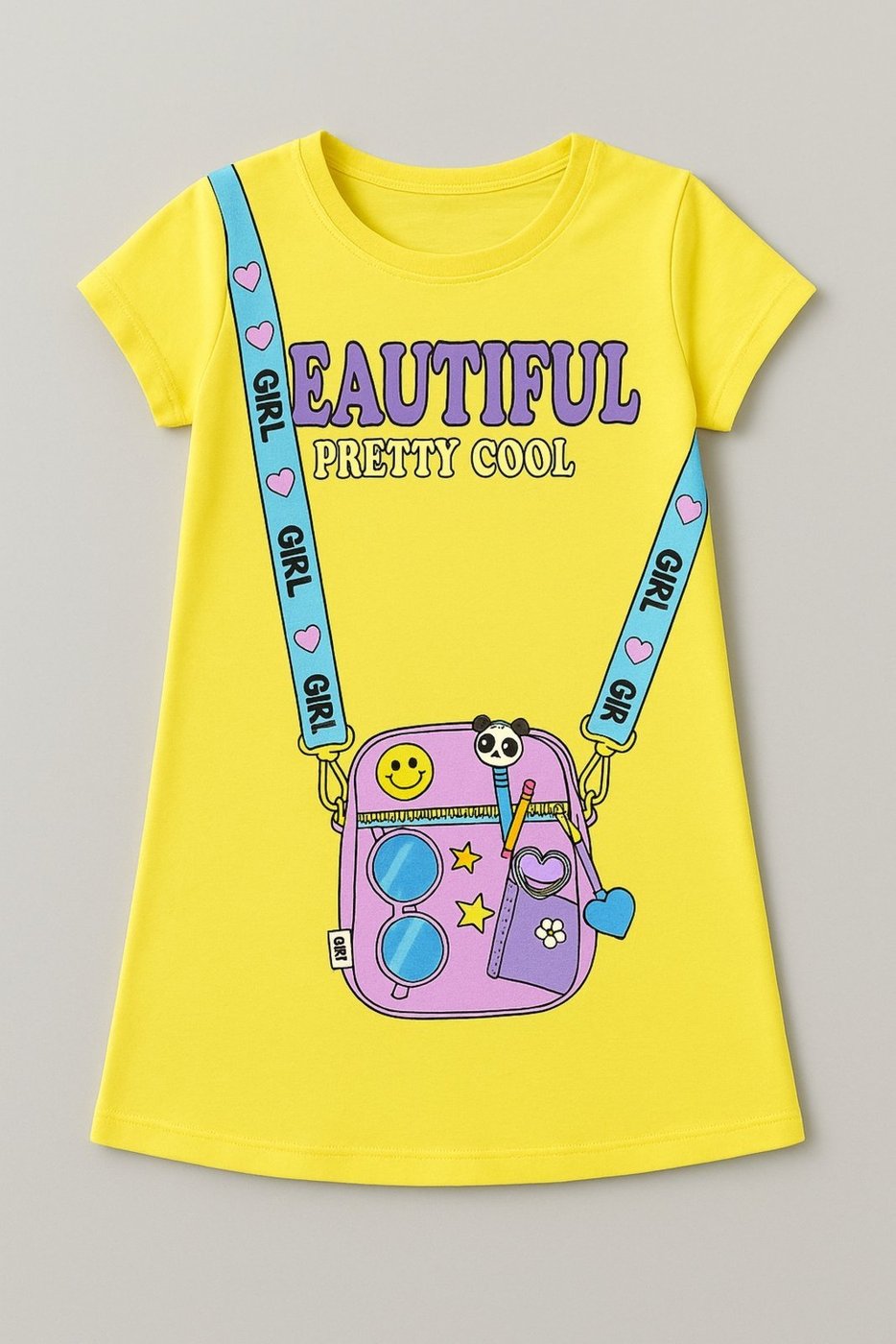 Imagem principal Infantil - Vestido Verão Feminino Beautiful Pretty Cool Mega - Amarelo Mega Kids unico Mega Kids unico