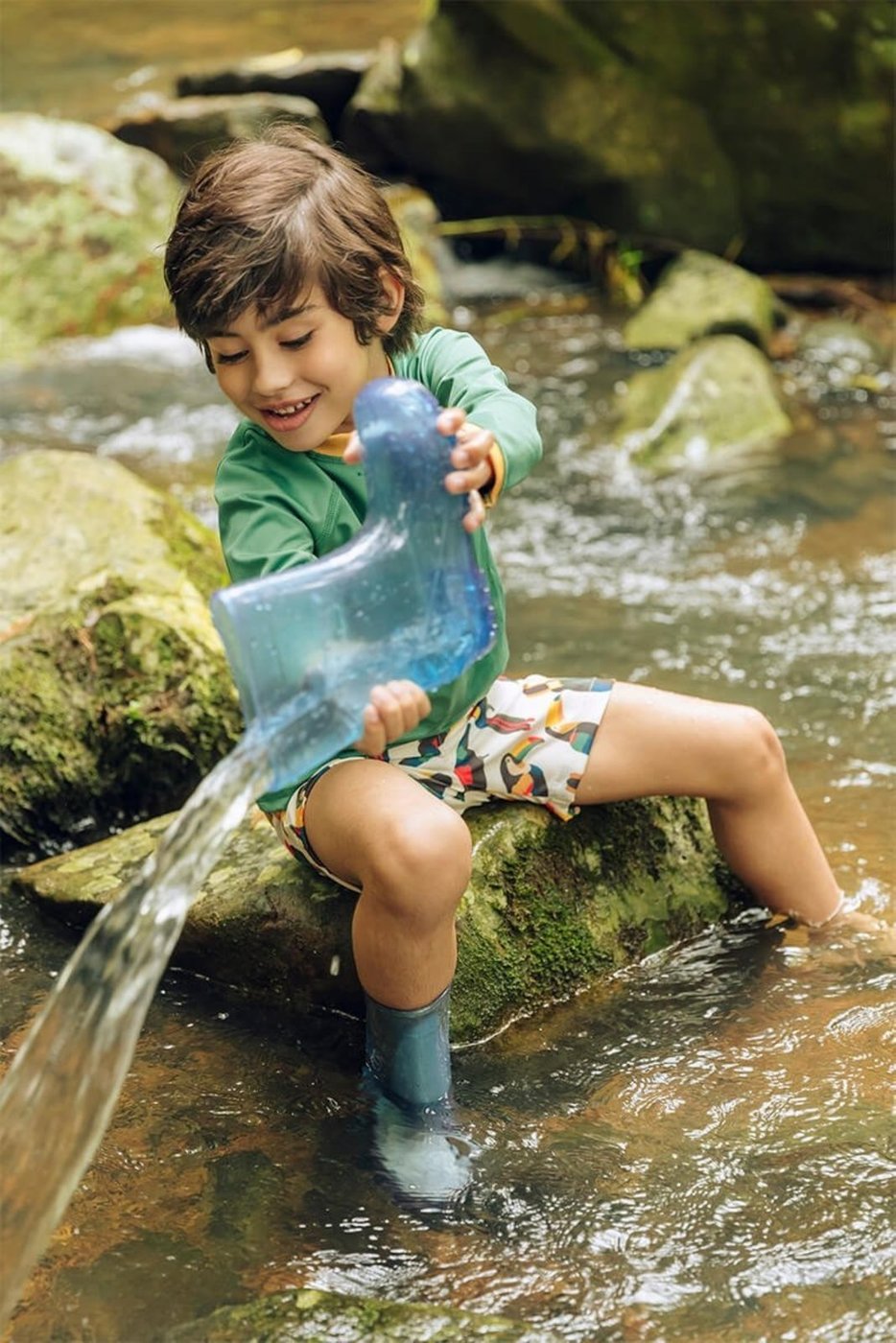 Imagem principal Infantil - Bermuda Menino Microfibra Bugbee + Roarsome azul Bugbee azul