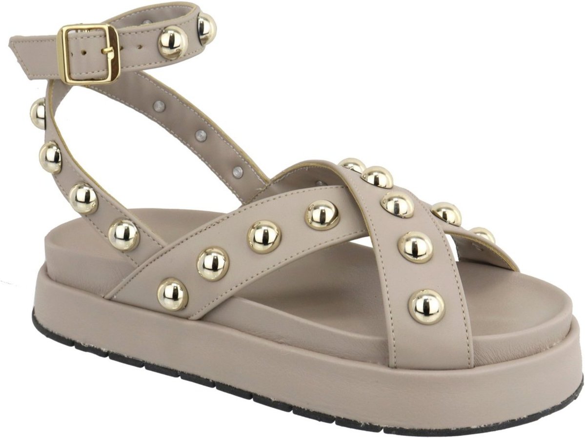 Imagem principal Sandalia Papete Flatform Feminina Bolinhas Off White Sola Alta TELLINI STORE off-white white TELLINI STORE off-white white