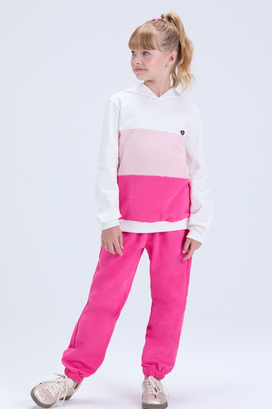 Imagem principal Infantil - Conjunto Moletom Feminino de Inverno Degradê com Capuz VIDA COSTEIRA lilás VIDA COSTEIRA lilás