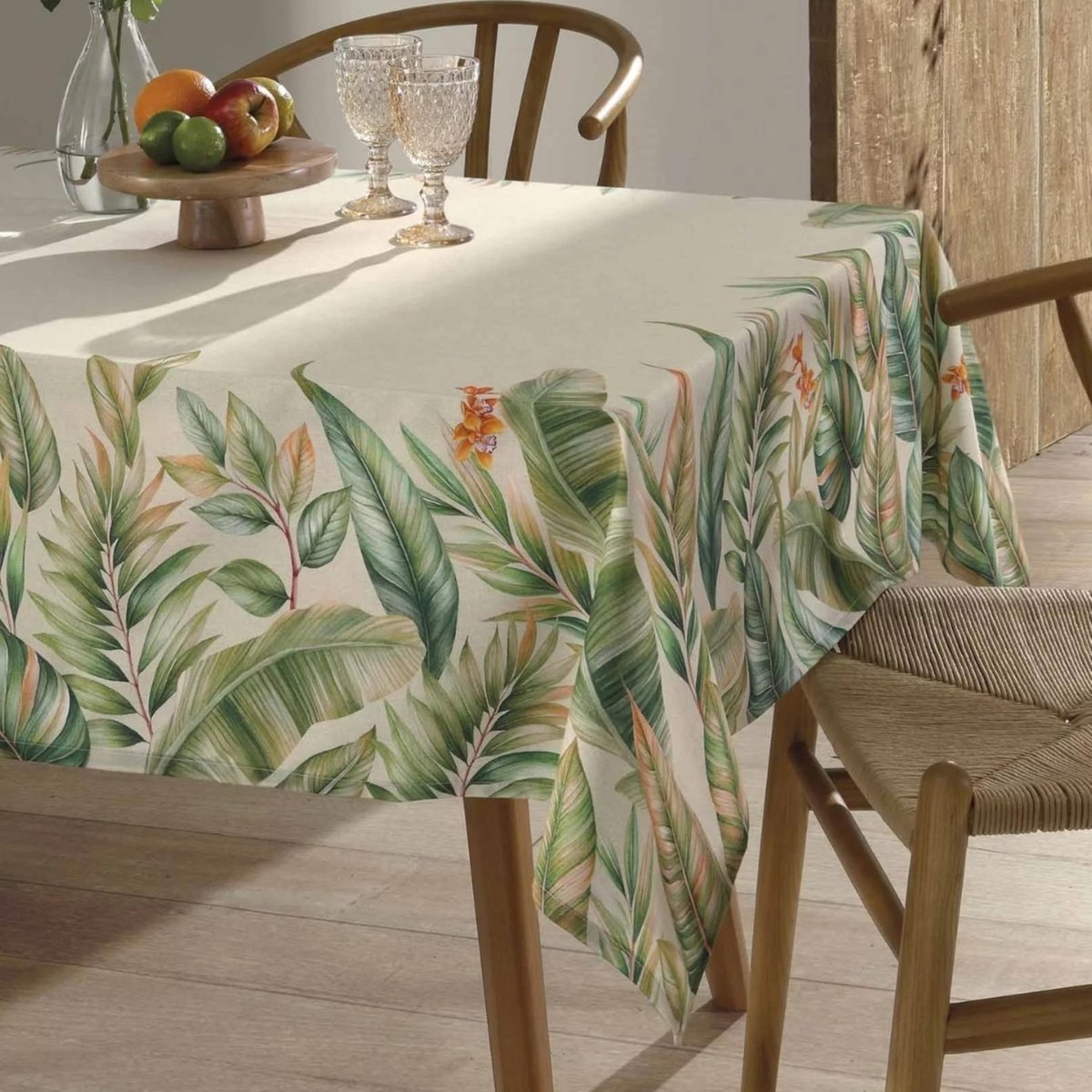 Imagem principal Toalha Mesa 6 Lugares Dohler Impermeavel Hercules bege/verde Dohler bege/verde