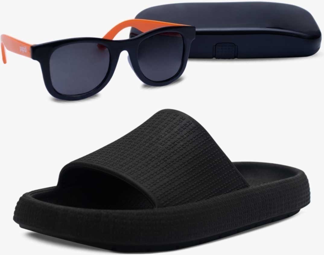 Imagem principal Infantil - Kit Óculos de Sol E Chinelo Slide Nuvem Pópidi preto Pópidí preto