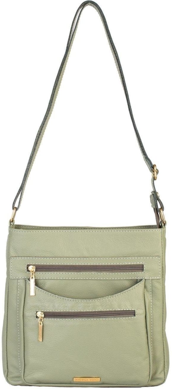 Bolsa tiracolo em couro liso Thais