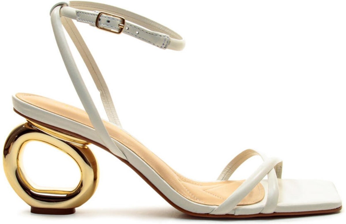 Imagem principal Sandália Couro Salto Médio Cecconello 222 branco Cecconello branco