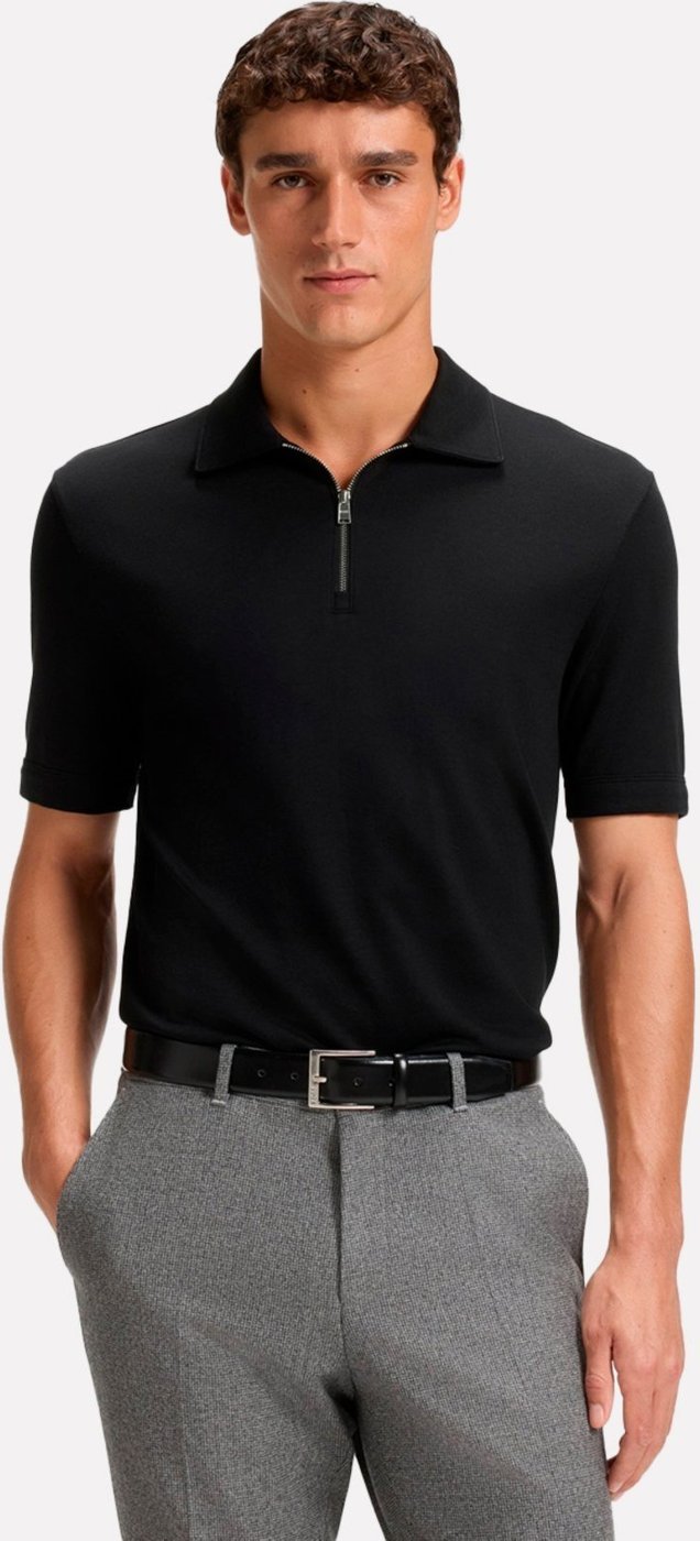Imagem principal Polo Hugo Boss Masculina Regular H-Paras 57 Preta preto Hugo Boss preto