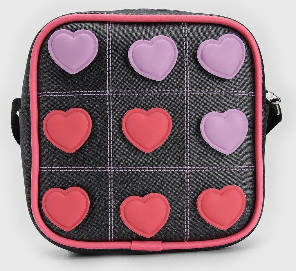 Infantil - Bolsa Transversal Pampili Jogo da Velha Preta