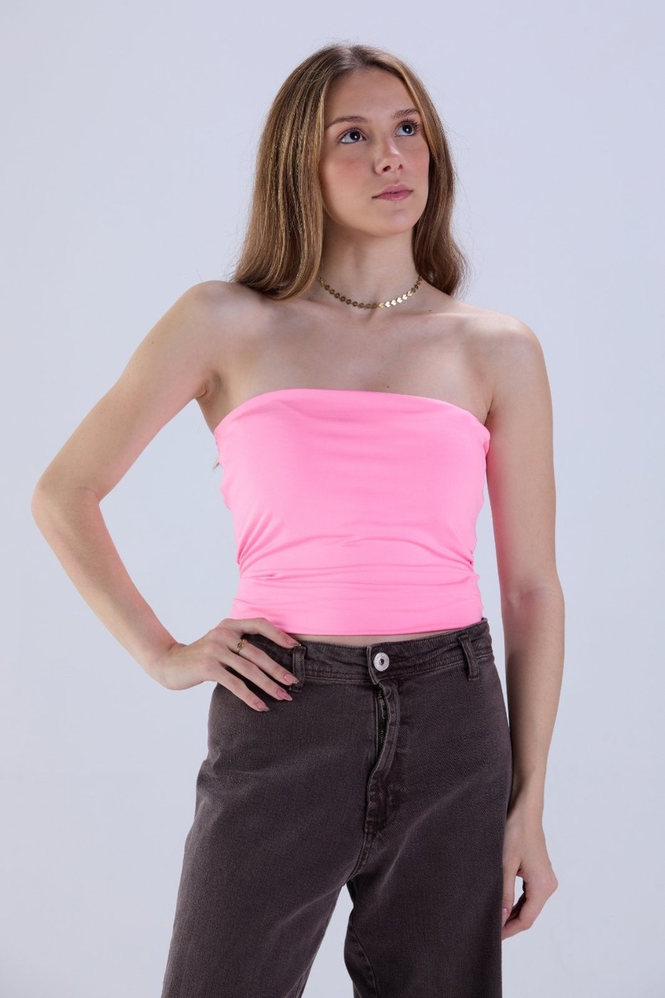 Imagem principal Cropped Adulto Tubo Feminino Tomara Que Caia VIDA COSTEIRA marrom VIDA COSTEIRA marrom