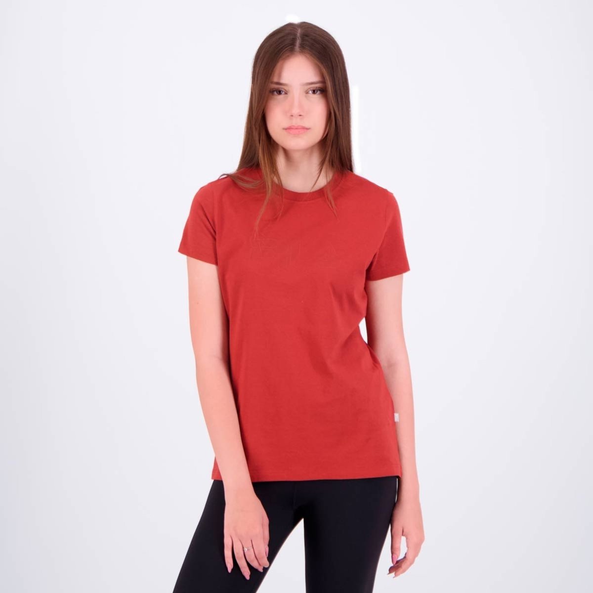 Imagem principal Camiseta Fila Regular Basic Outline Feminina Bordô vermelho Fila vermelho