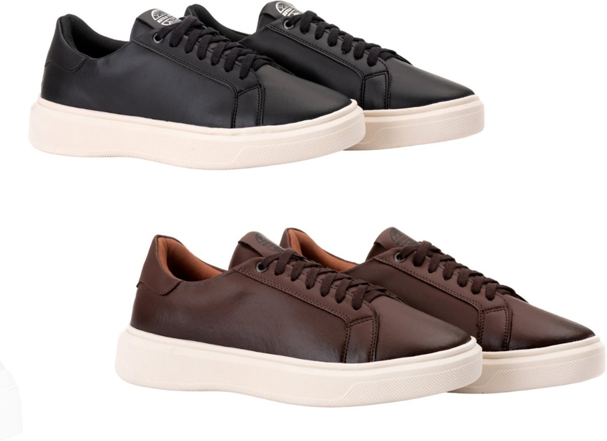 Imagem principal Kit 2 Sapatenis Tenis Casual Masculino +Marrom Original Adulto Estilo Shoes café/preto Estilo Shoes café/preto