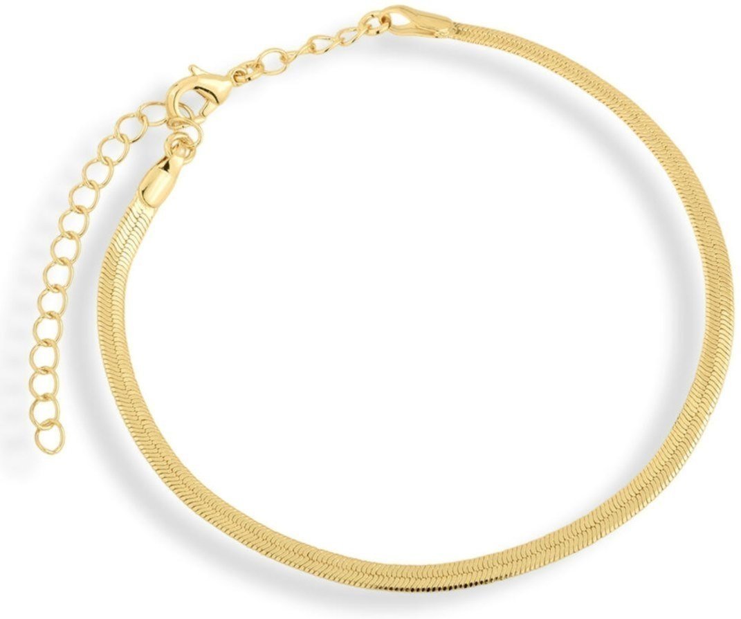 Pulseira Semijoia Laminada Fita 3Mm Banhado A Ouro 18K Pu