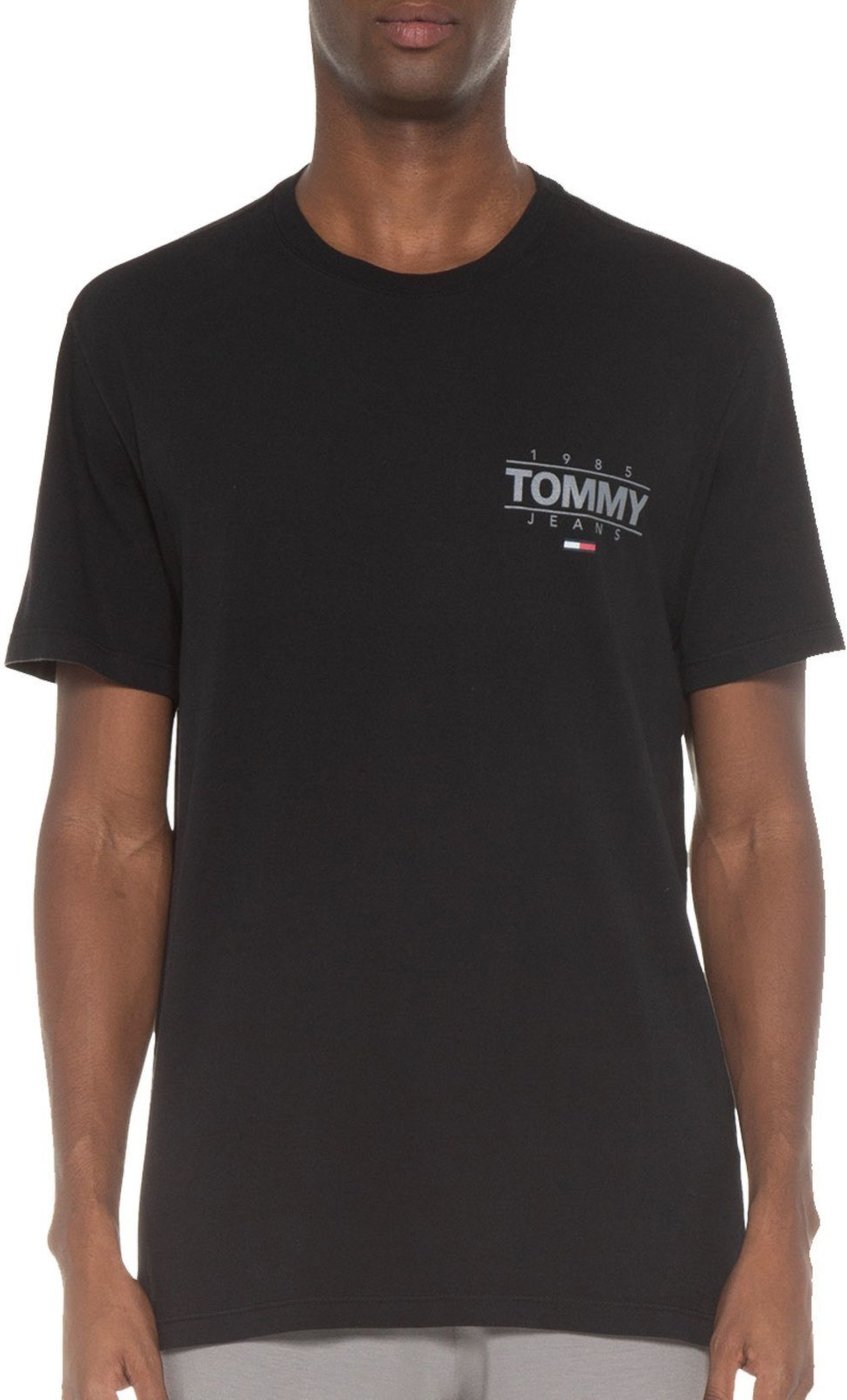 Imagem principal Camiseta Tommy Jeans Masculina Metallic Logo Chest Preta preto metallic Tommy Jeans preto metallic