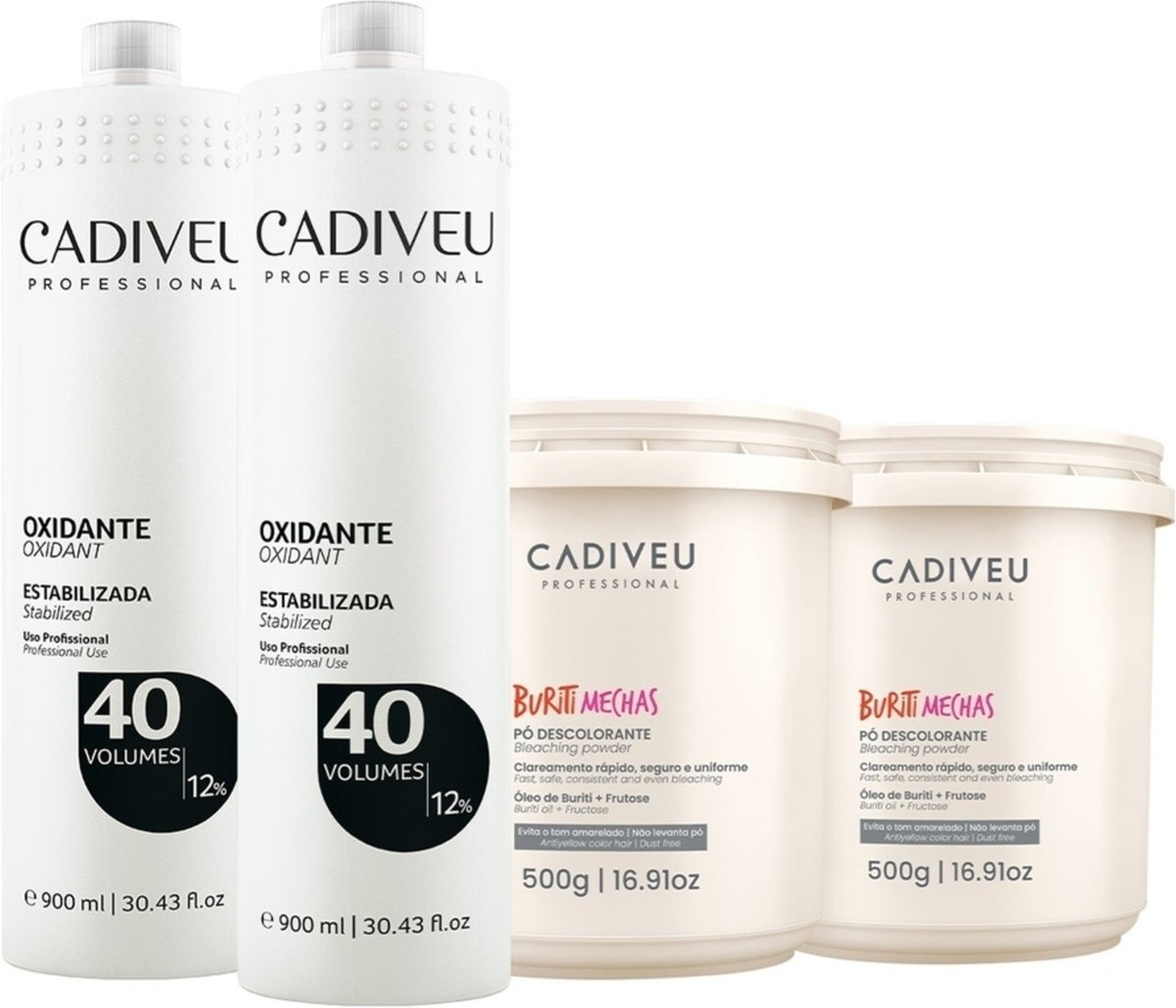 Imagem principal Kit Cadiveu Professional Extra Oxidante 40v e Extra Buriti Mechas (4 produtos) multicolorido Cadiveu Professional multicolorido