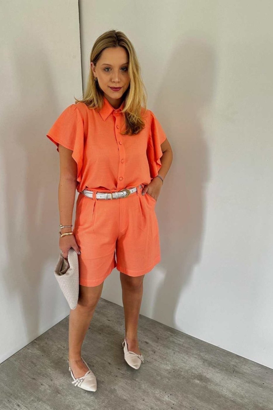 Imagem principal Bermuda Vanibele Viscolinho Goiaba rosa Vanibele rosa